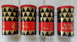 Aufbewahrungsdosen Blech im vintage-style / Deko / 4 Stk.