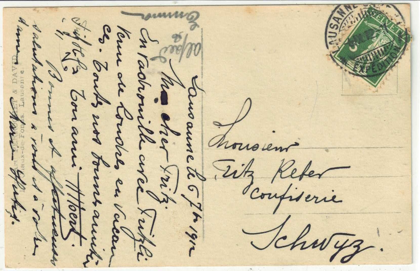 Cartoline postali: Ouchy - Debarcadere - Dampfer "La Suisse" – Usato da Ettingen venduto da Kartenplanet 1