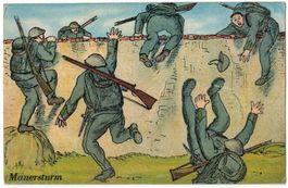 Militärhumor: Mauersturm, Feldpost 1928