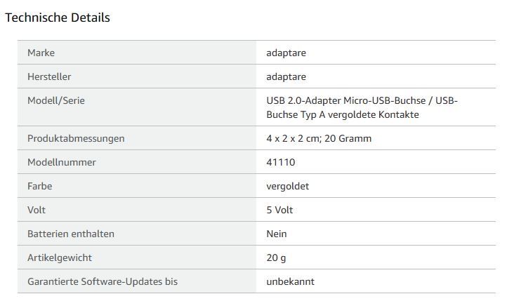 Lecteurs & Adaptateurs: USB 2.0-Adapter Micro-USB-Buchse a USB-Buchse Typ A vergold – Neuf (Voir description) à Schaffhausen par Guckyy 2