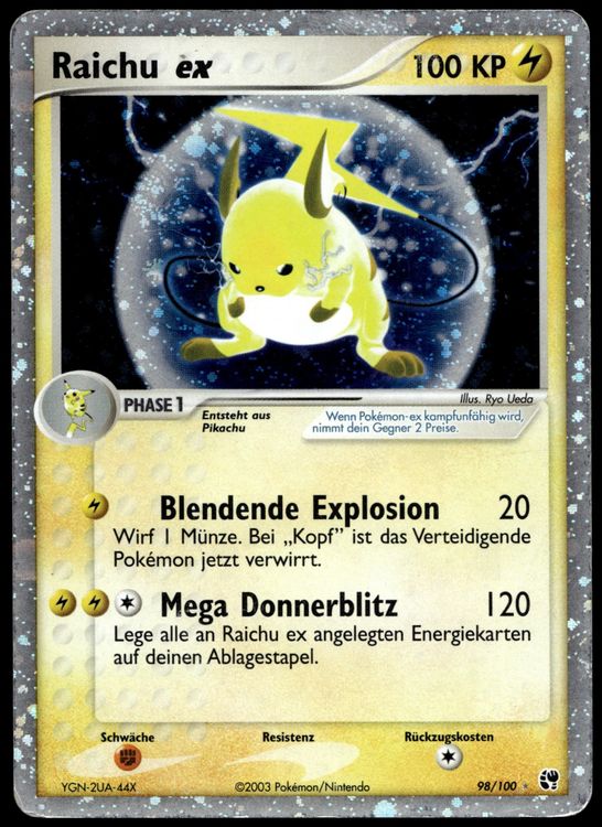 Raichu ex 98/100 Ultra Rare Pokémon EX Sandstorm ab 1.- (Neu (gemäss ...