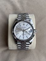 Rolex datejust 41 silver dial jubilee flutted bezel