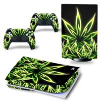 PS5 Skin Cannabis Neon