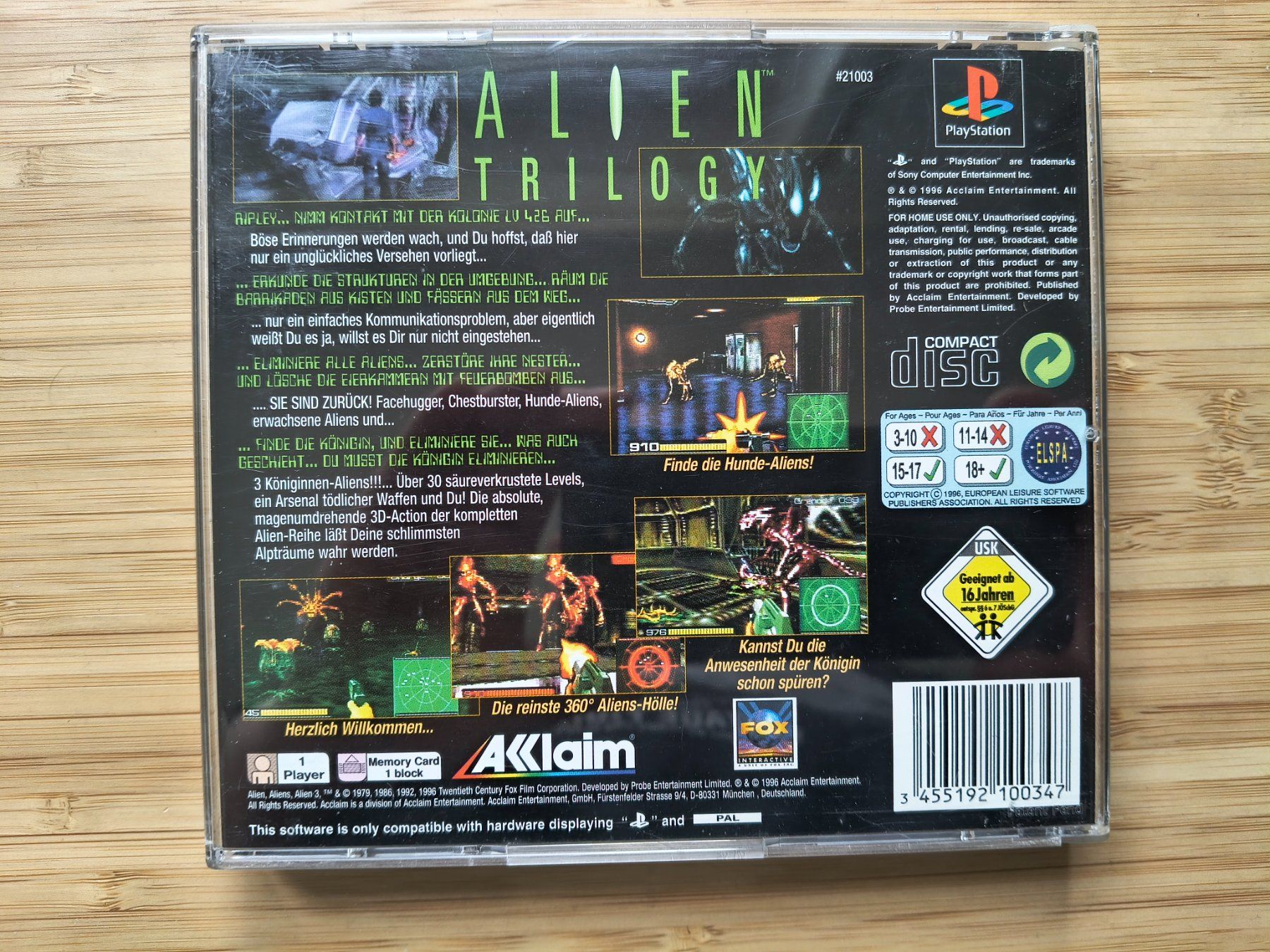 Giochi: Alien Trilogy (PS 1) – Usato da Riedholz venduto da ste_96cd 1