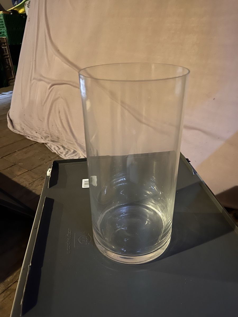 Lot de 7 vases cylindriques en verre transparent – 2 tailles (Gebraucht ...