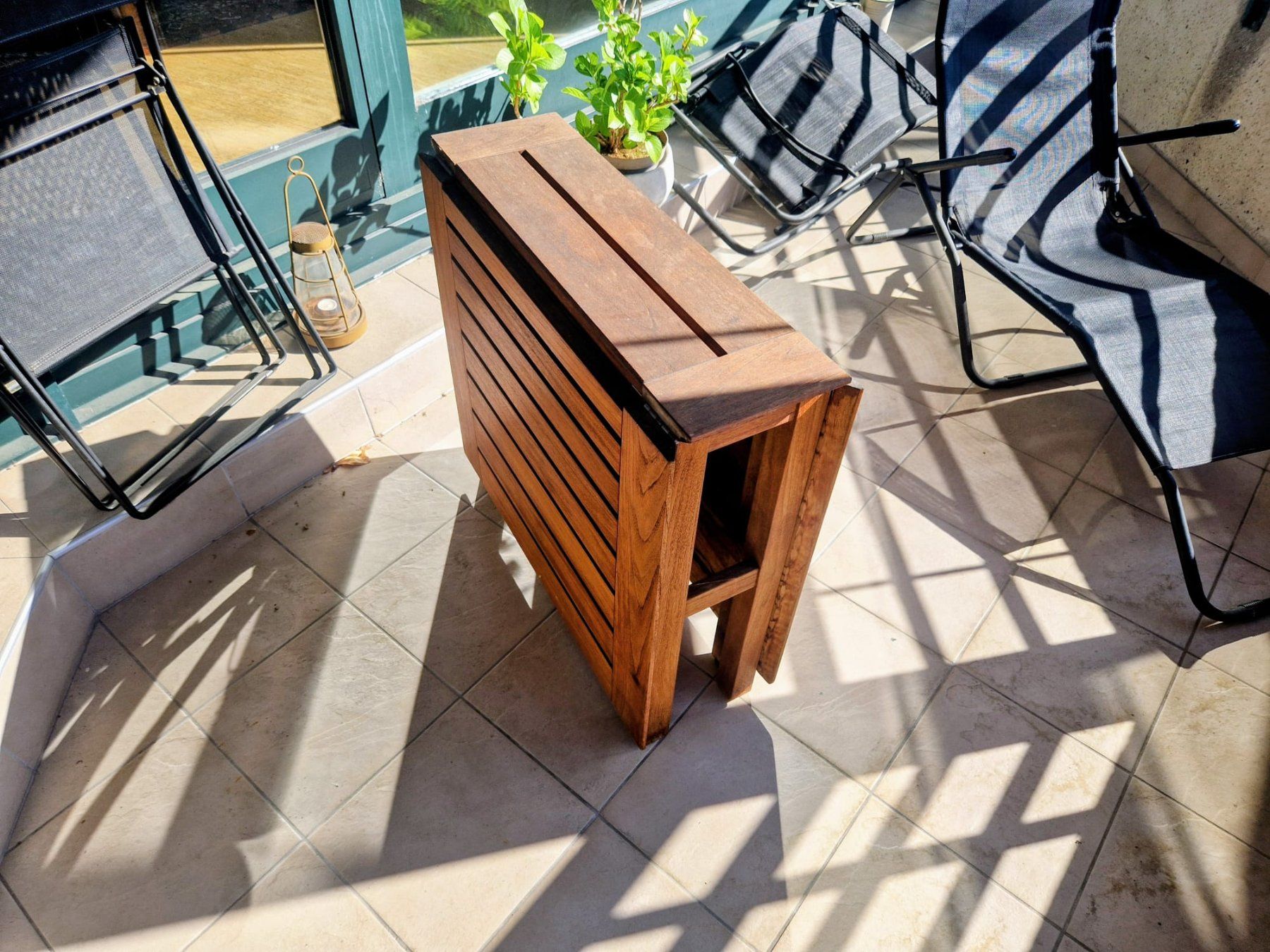 Tavoli: Table pliante en teck 150 x 75 – Usato da Genève venduto da sof_kt7p 1