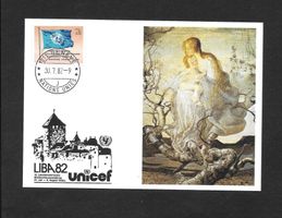 UNO Unicef Ausstellungskarte Nr. 10 LIBA Genève 30.7.1982