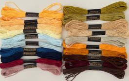 20x Garn / Stickgarn, Neu
