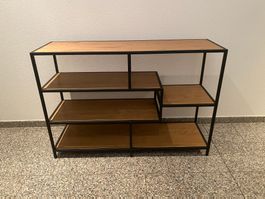 wood and metal shelf