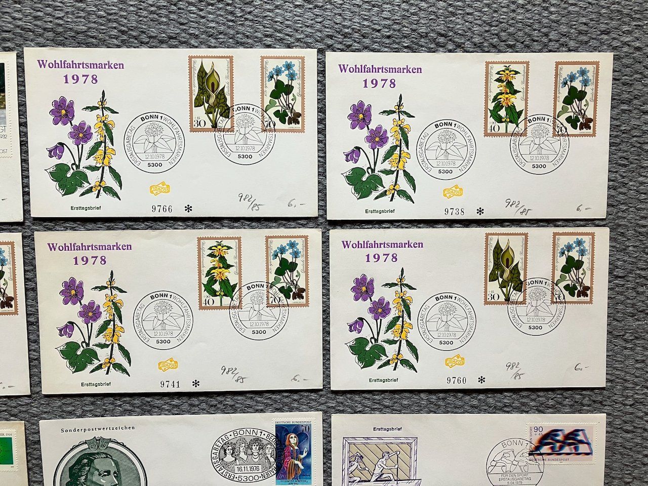 Tutti i francobolli: Deutschland - 32 FDC 1978-90 – Usato da Nesslau venduto da andi_hon 2