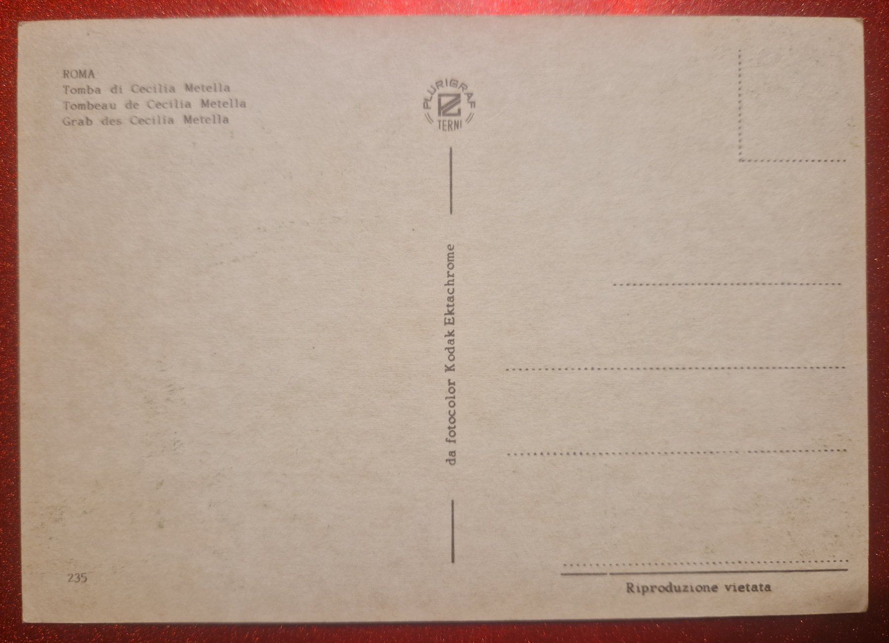Cartoline postali: Roma: Grabmal der Caecilia Metella – Nuovo (secondo la descrizione) da Melchnau venduto da Arthurius 1