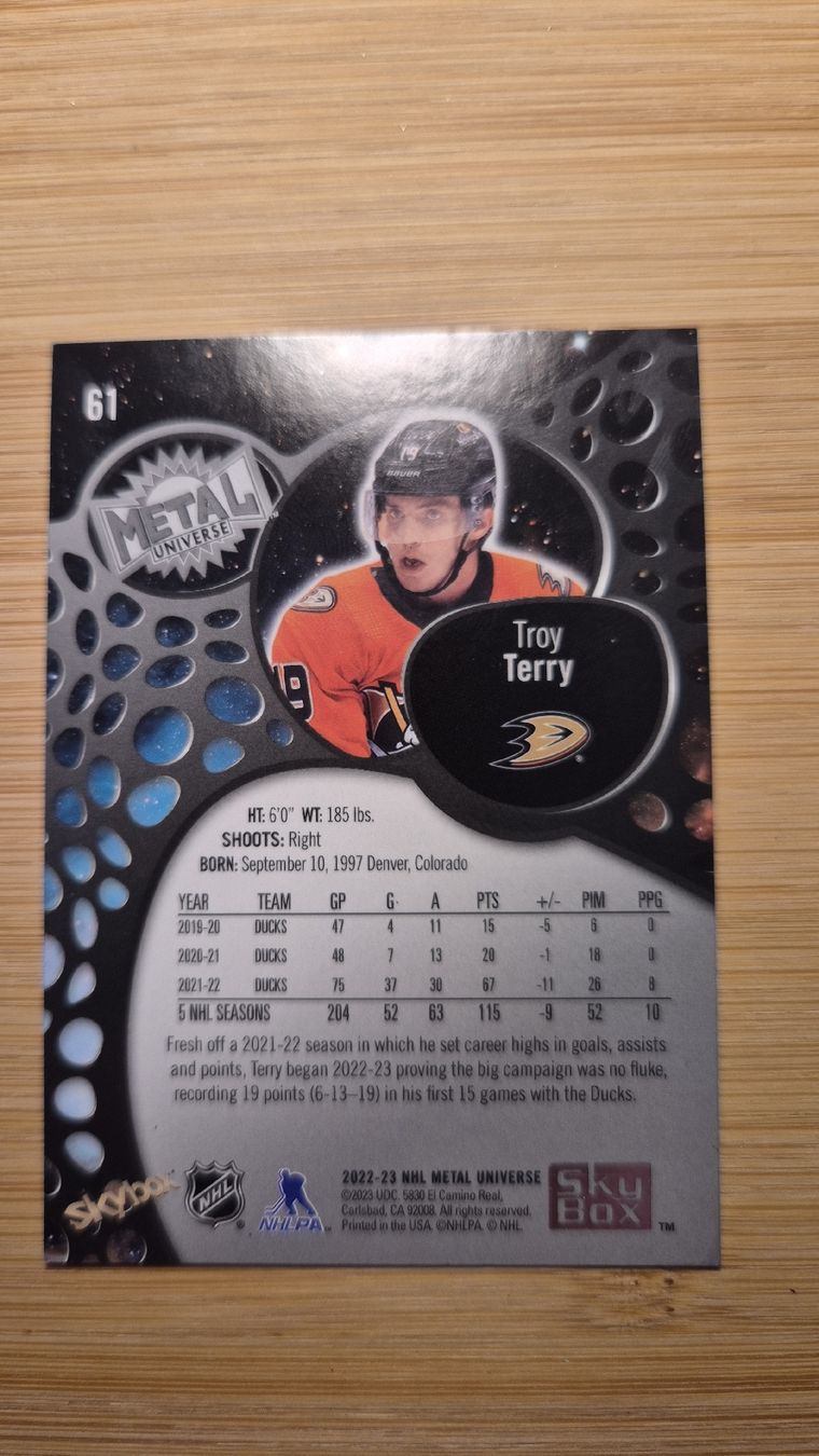 NHL Carte collezionabili: NHL Anaheim Ducks Troy Terry – Usato da Bellach venduto da paedu-1980 1