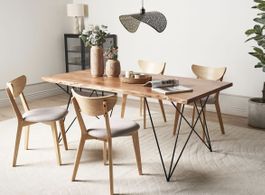 Beliani - Esstisch Holz braun 200 x 100 cm MUMBAI