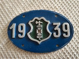 Fahrradnummer St. Gallen SG 1939 Velonummer