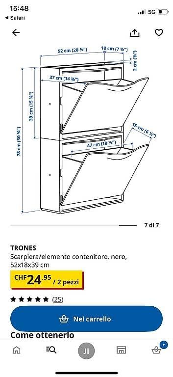 Armoires: TRONES Ikea Schuhschrank – D'occasion à Zürich par jasisl