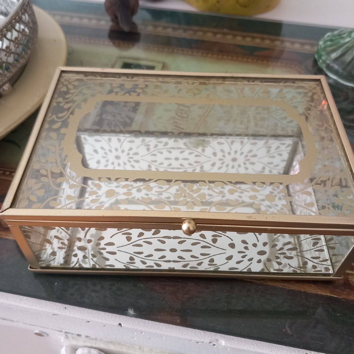 Bicchieri: Schmuck Spiegel Glas Dose /Neu – Nuovo (secondo la descrizione) da Aegerten venduto da gismolini 2