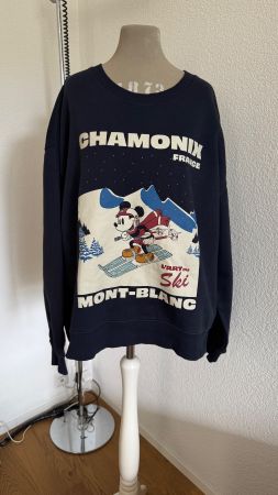 Disney Damenpullover mit Mickey Mouse Motiv Dunkelblau Gr XL