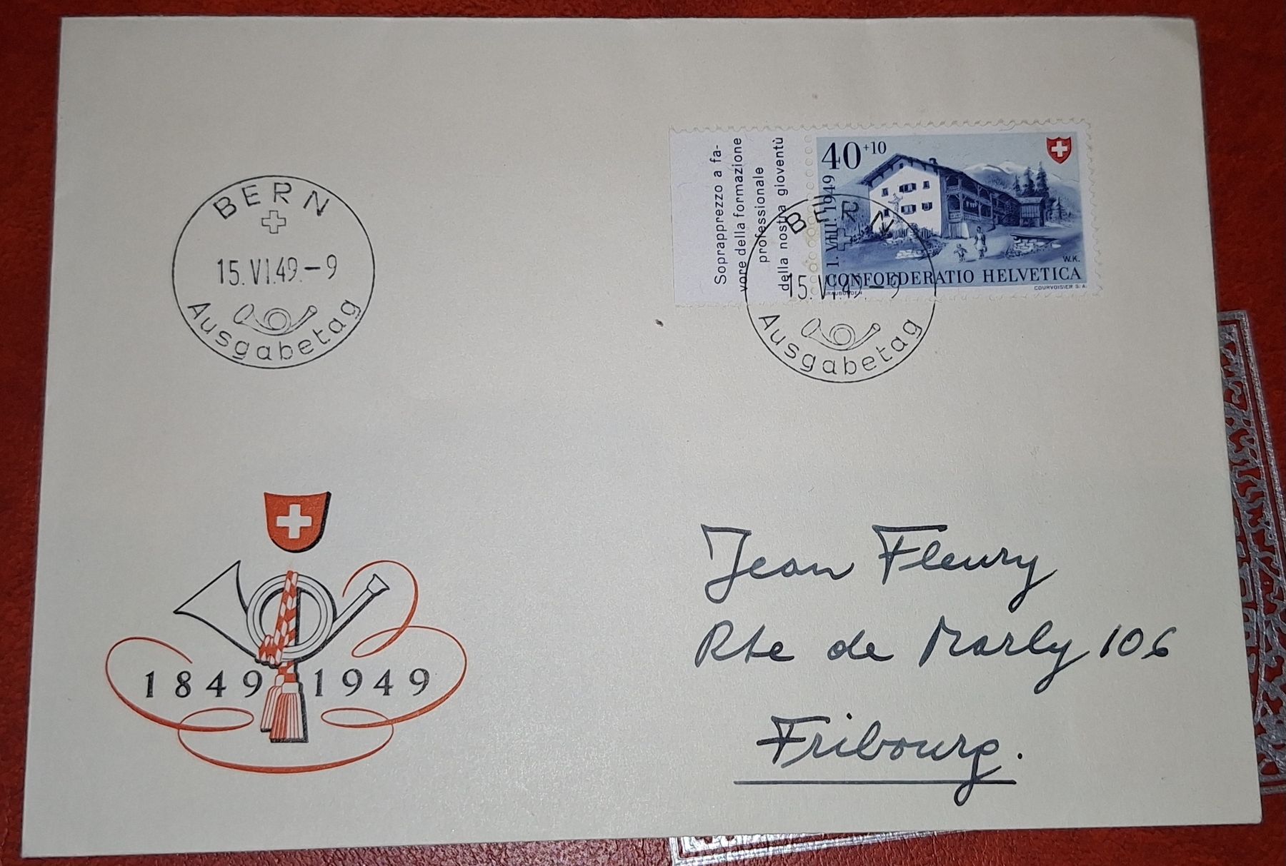 Tutti i francobolli: Pro Patria 1949 FDC – Usato da Balgach venduto da SIMEON27