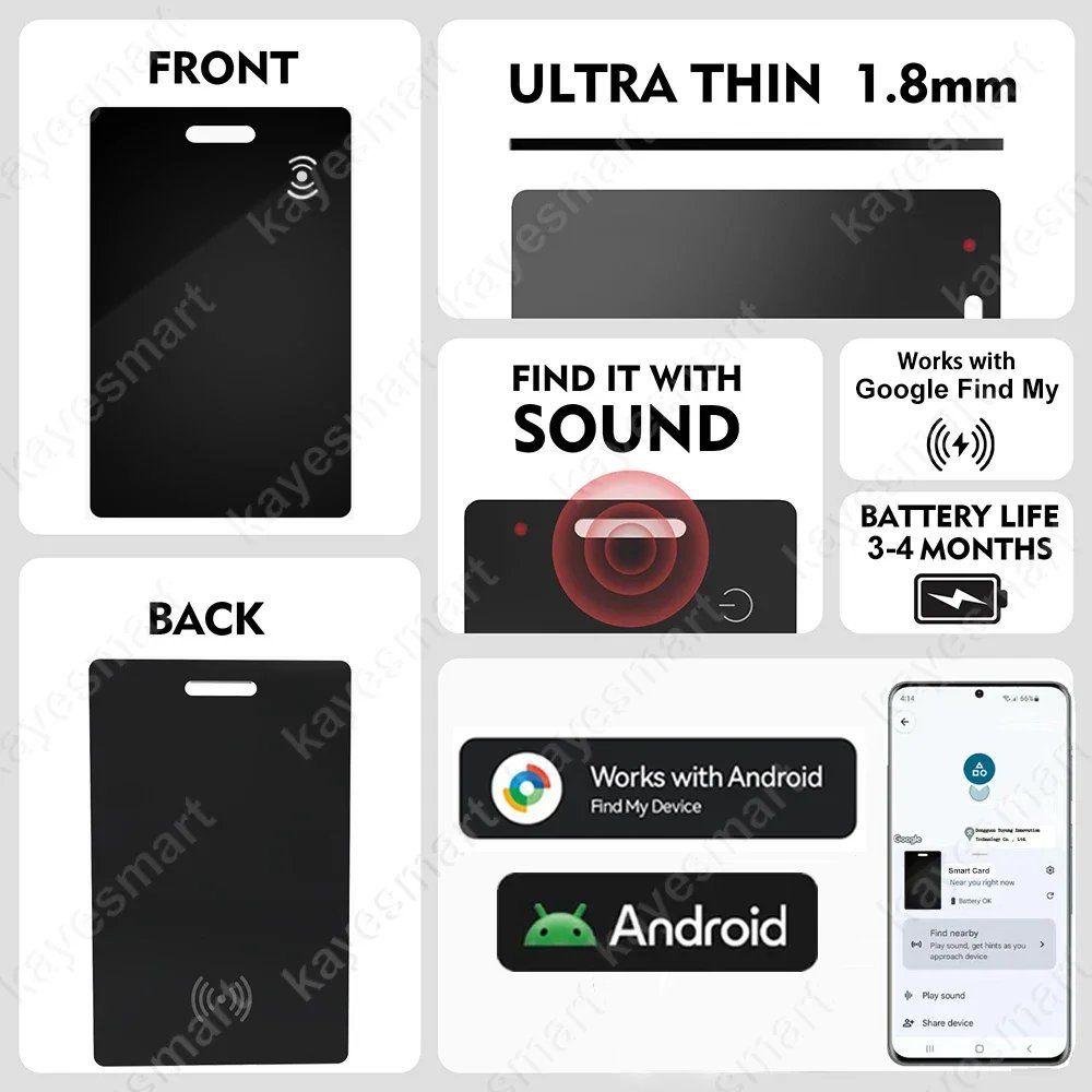 Google Telefoni cellulari / Smartphones: Smart Card Tracker – Google "Mein Gerät finden" (Android) – Nuovo e nell'imballaggio originale da Uster venduto da -FPS- 8