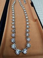 Collier argent avec diamants de moissanite de 3,8 ct GRA