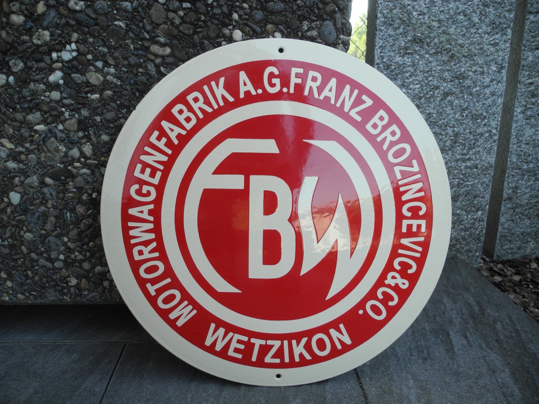 Insegne: GROSSES FBW EMAILSCHILD – Nuovo (secondo la descrizione) da Reinach AG venduto da Huckleberrysix 1