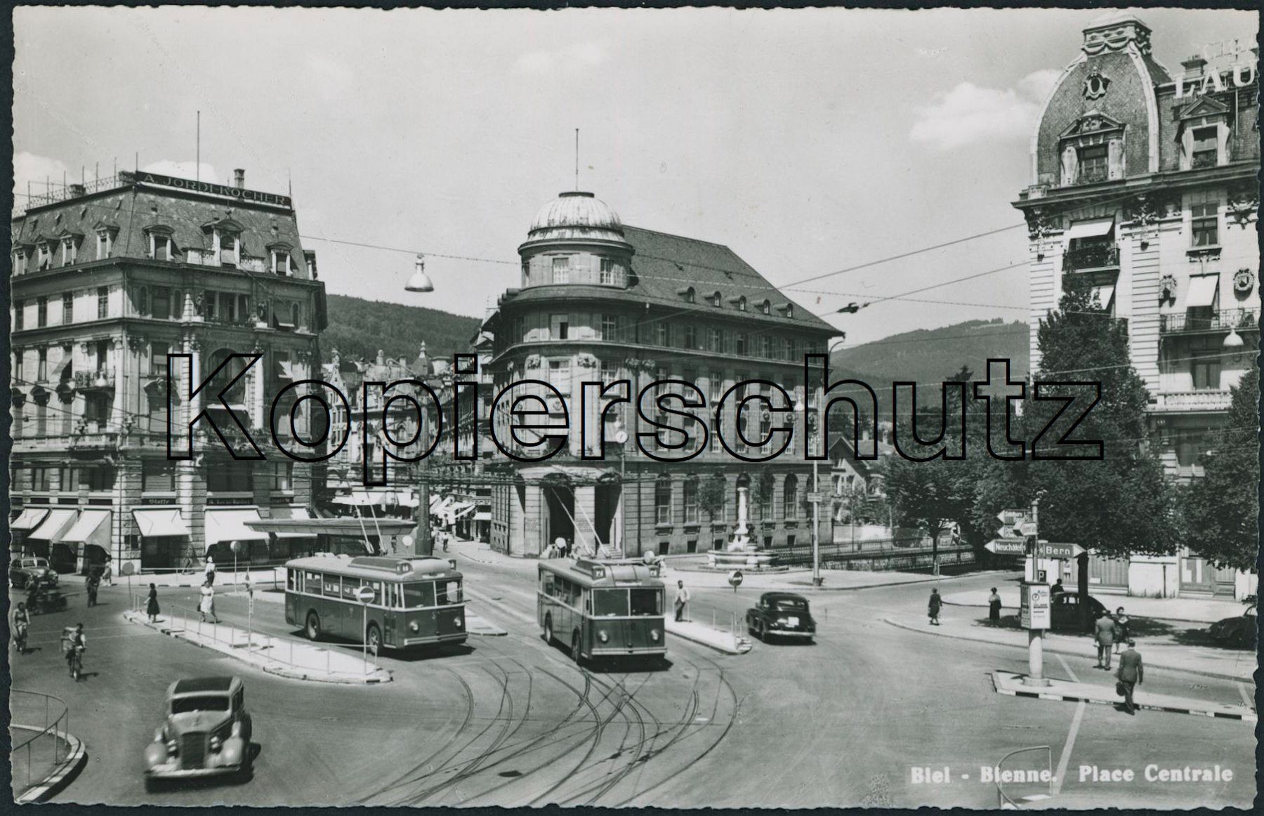 Cartes postales: BE Biel - Bienne - Auto - Bus - Trolleybus – Neuf (Voir description) à Schindellegi par masutka7