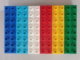 Lego Duplo (I78) 24 Bausteine 2x2 Noppen