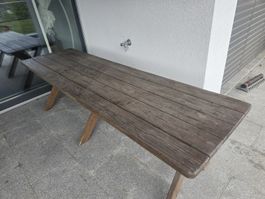 Wooden outdoor table