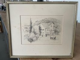 Zeichnung Widmer? 1959 32x27.5cm