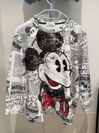 Cooler Mickey Mouse Pullover im Comic Stil, Gr. XL, Top