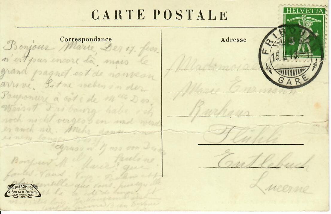 Cartes postales: Fribourg – D'occasion à Hochdorf par Ziegel-16 1