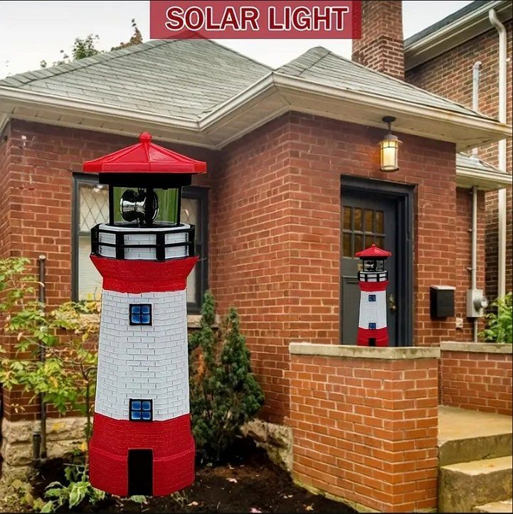 Tutte le decorazioni: Solar Leuchtturm mit rotierendem Reflektor – Nuovo e nell'imballaggio originale da Diepoldsau venduto da preisparadies-ch