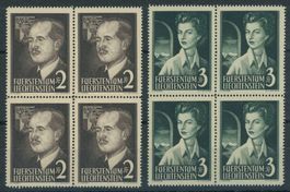 FL - 1955 - Fürstenpaar - Viererblock - postfrisch **