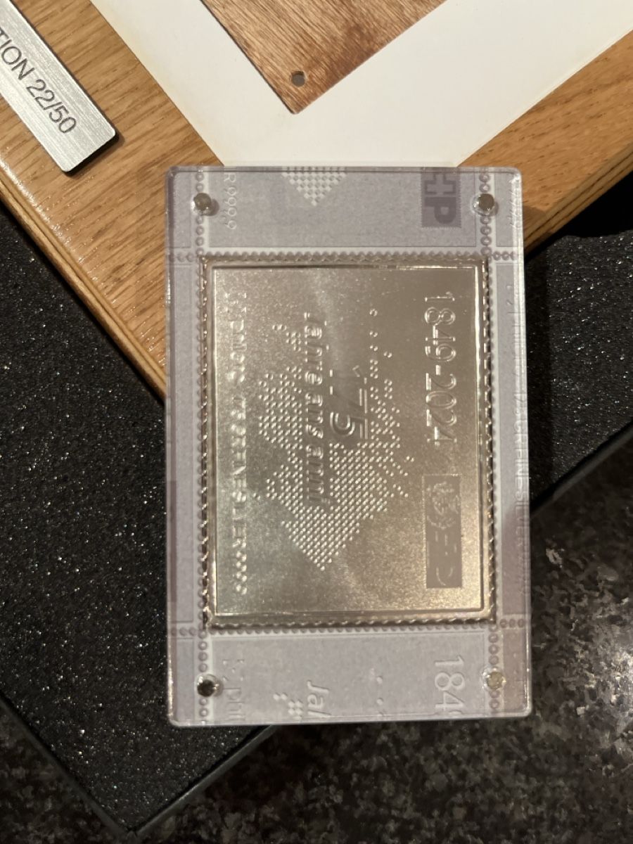 Timbre en Argent 175 ans de la Poste Suisse (Neuf avec emballage d ...