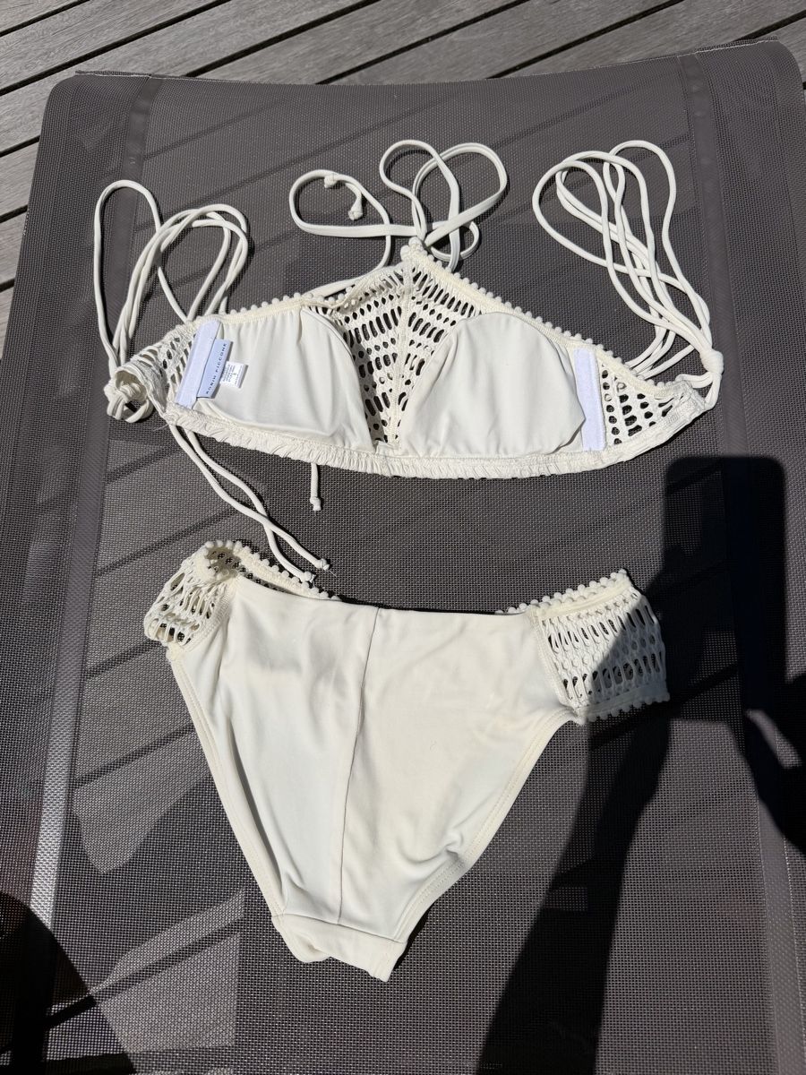 Costumi da bagno & Bikini: Robin Piccone, Cream Crochet Bikini Size S – Usato da Herrliberg venduto da Tubalp 1