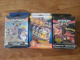 Set di 3 scatole Pokémon Lightning Mystery e Surging