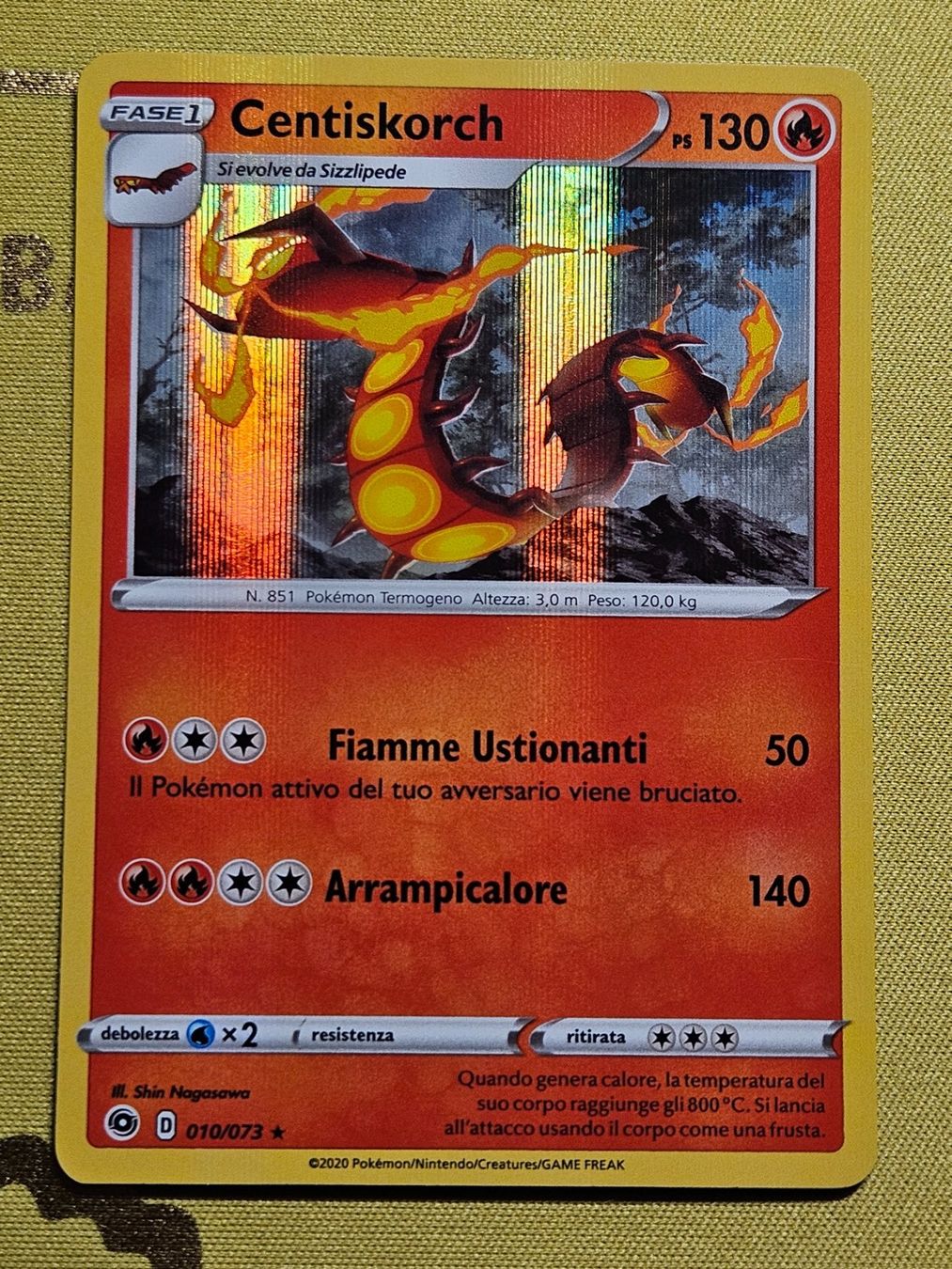Pokémon Carte collezionabili: Champion's Path - Centiskorch 010/073 IT – Usato da Bellinzona venduto da Pokemarco