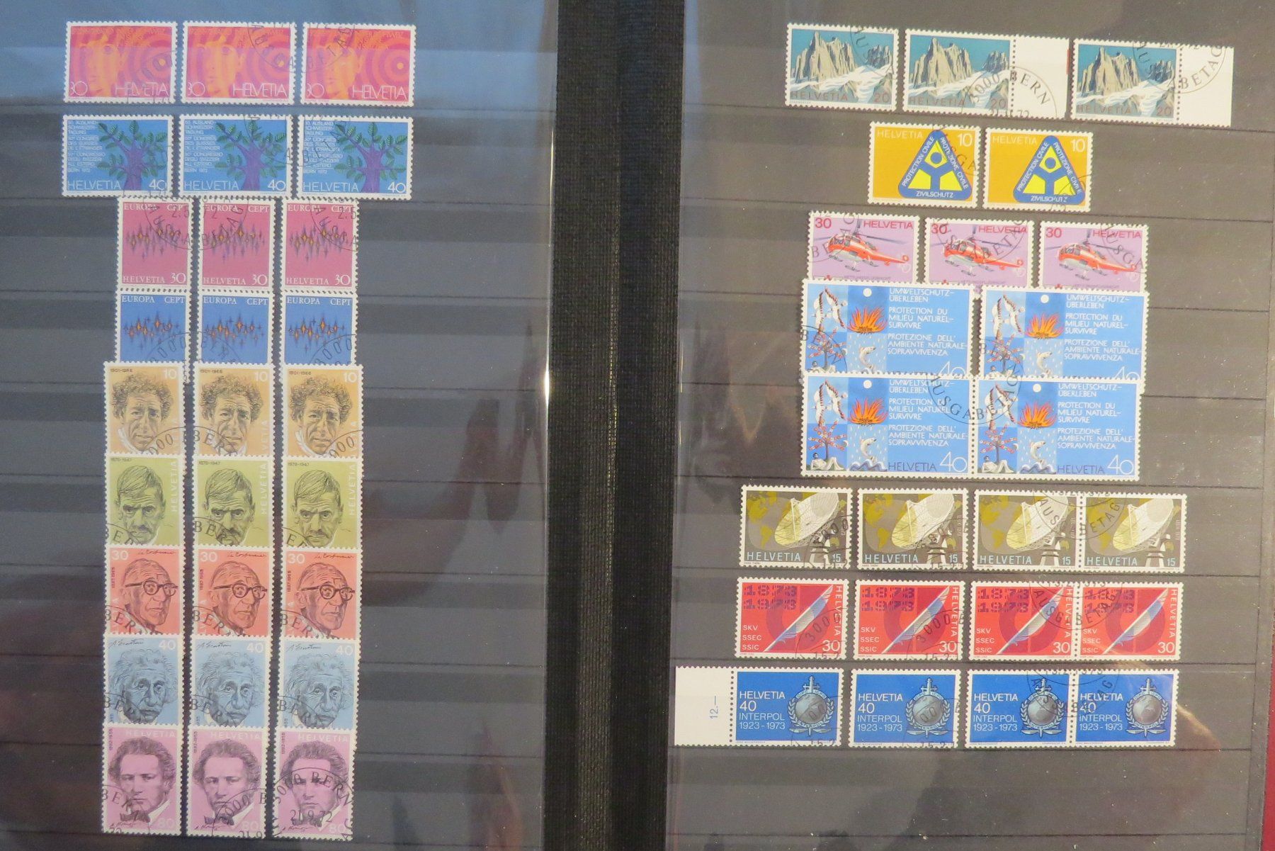 Tutti i francobolli: 18-seitige Doubletten- Sammlung Frei-/Werbemarken 1969-83 – Usato da Brunnen venduto da Kumari 2