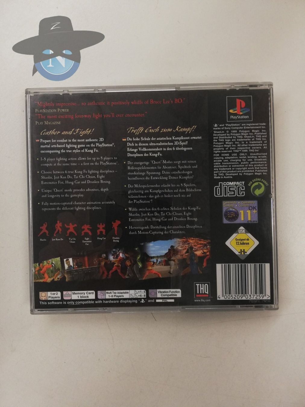 Sony Giochi: Shaolin / Sony Playstation 1 - PSX -  PS1 – Usato da St. Gallen venduto da zorro_dc 1