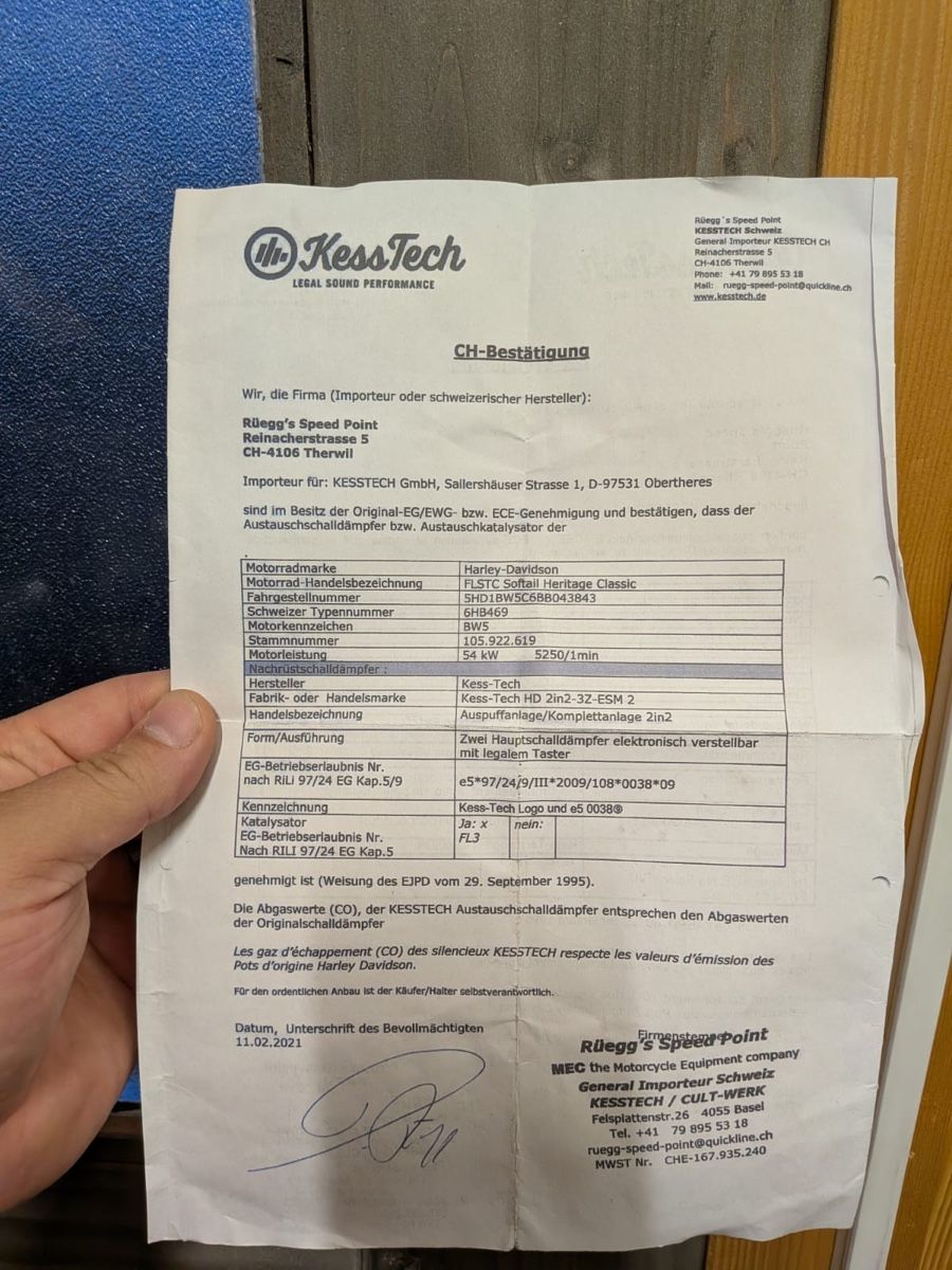 Harley-Davidson Sistemi di scarico: Kess Tech Klappenauspuff Harley Softail  – Usato da Rütihof venduto da elcheffe81 8