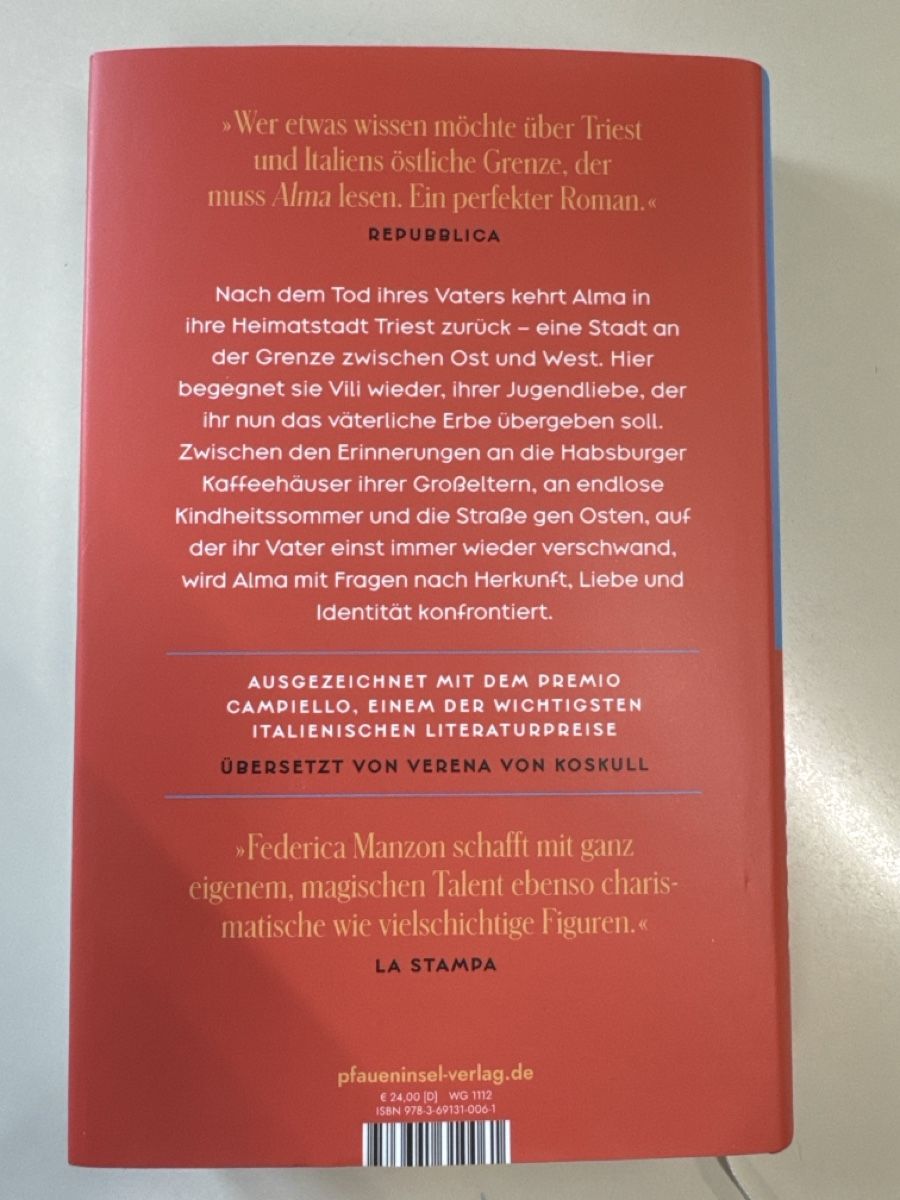 Bücher: Alma   Federica Manzon    Buch – Gebraucht aus Zürich von Smarties13 1