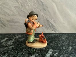 Hummel Figur, Geigenspieler mit Hund, Vintage