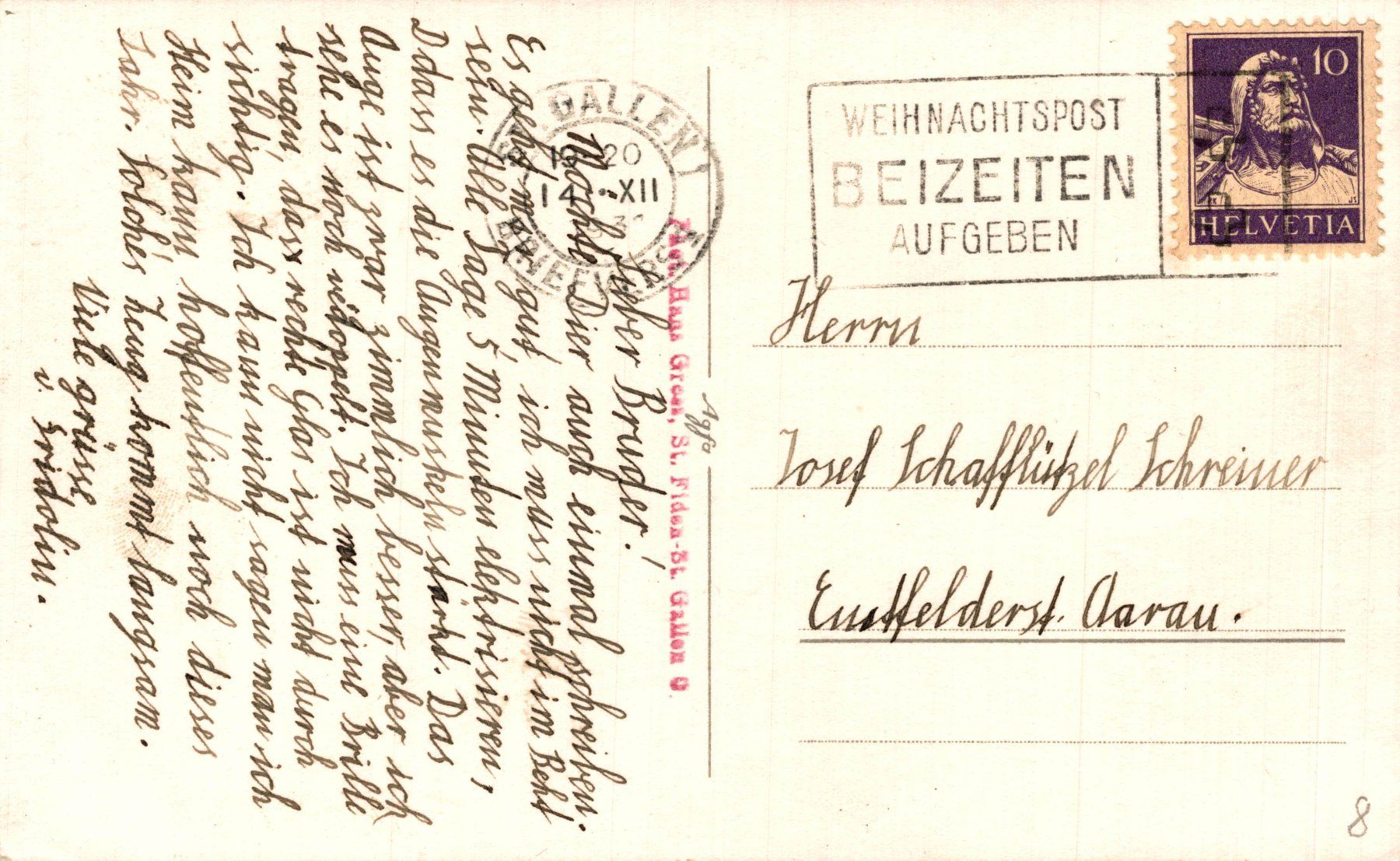 Ansichtskarten: St. Gallen. Im Wildpark Peter & Paul – Gebraucht aus Bronschhofen von Astore 1