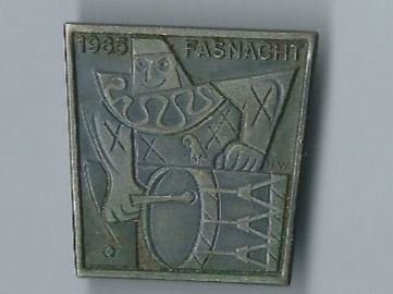 Basler Plaketten & Abzeichen: Fasnachtsplakette Basel, "Blaggedde" 1965 (Silber) – Gebraucht aus Zürich von t24_de