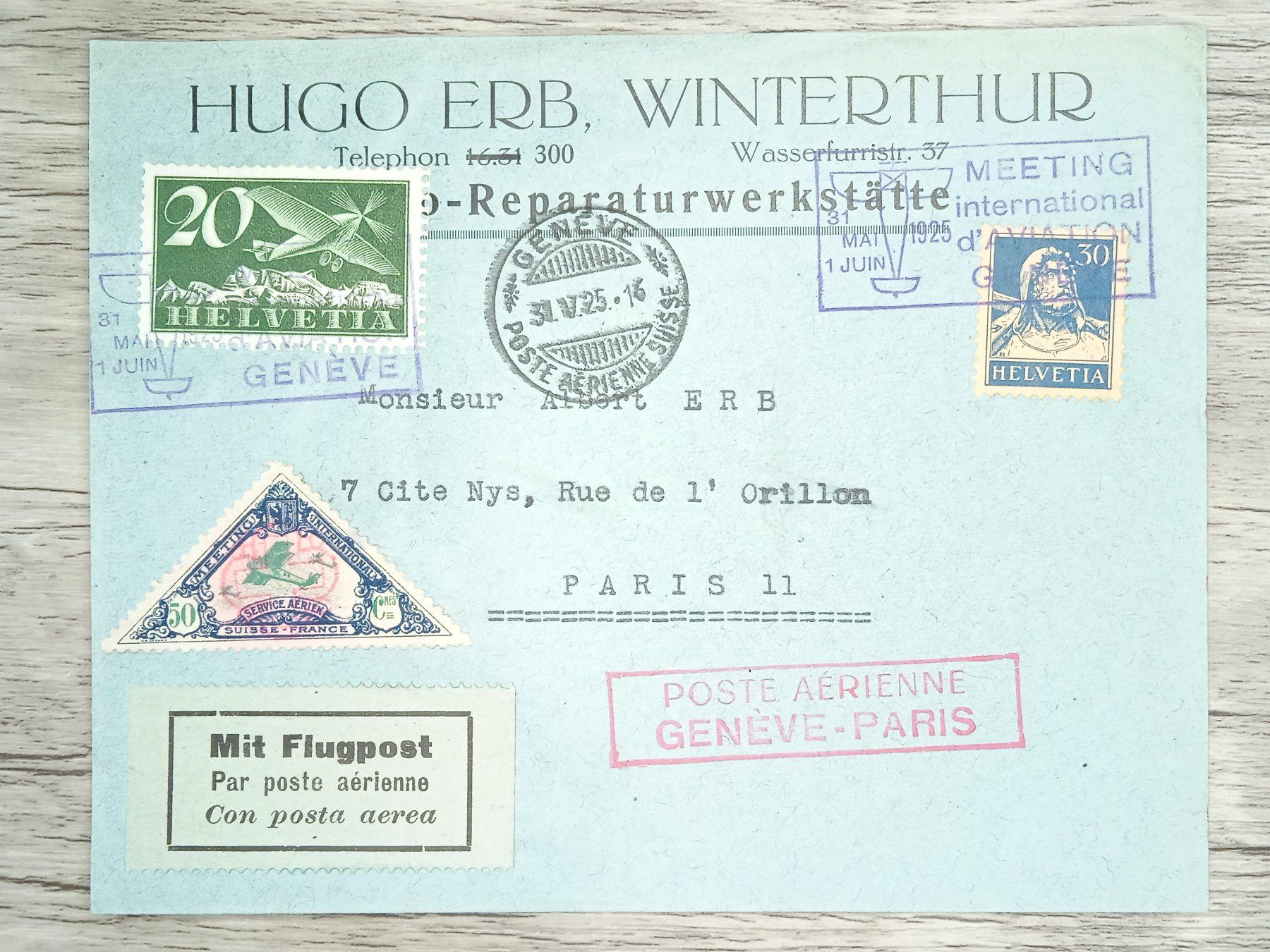 Tous les timbres: TR82 Enveloppe + Timbre Suisse 1925 – D'occasion à Cousset par Patrick_Collections