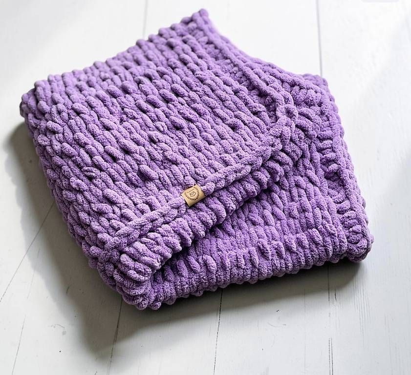 Coperte: Handgemachte kuschelige Babydecke LILA – Usato da Glis venduto da KubEmma.ch