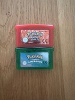 Lot de deux jeux Pokémon GBA (rouge feu et émeraude)