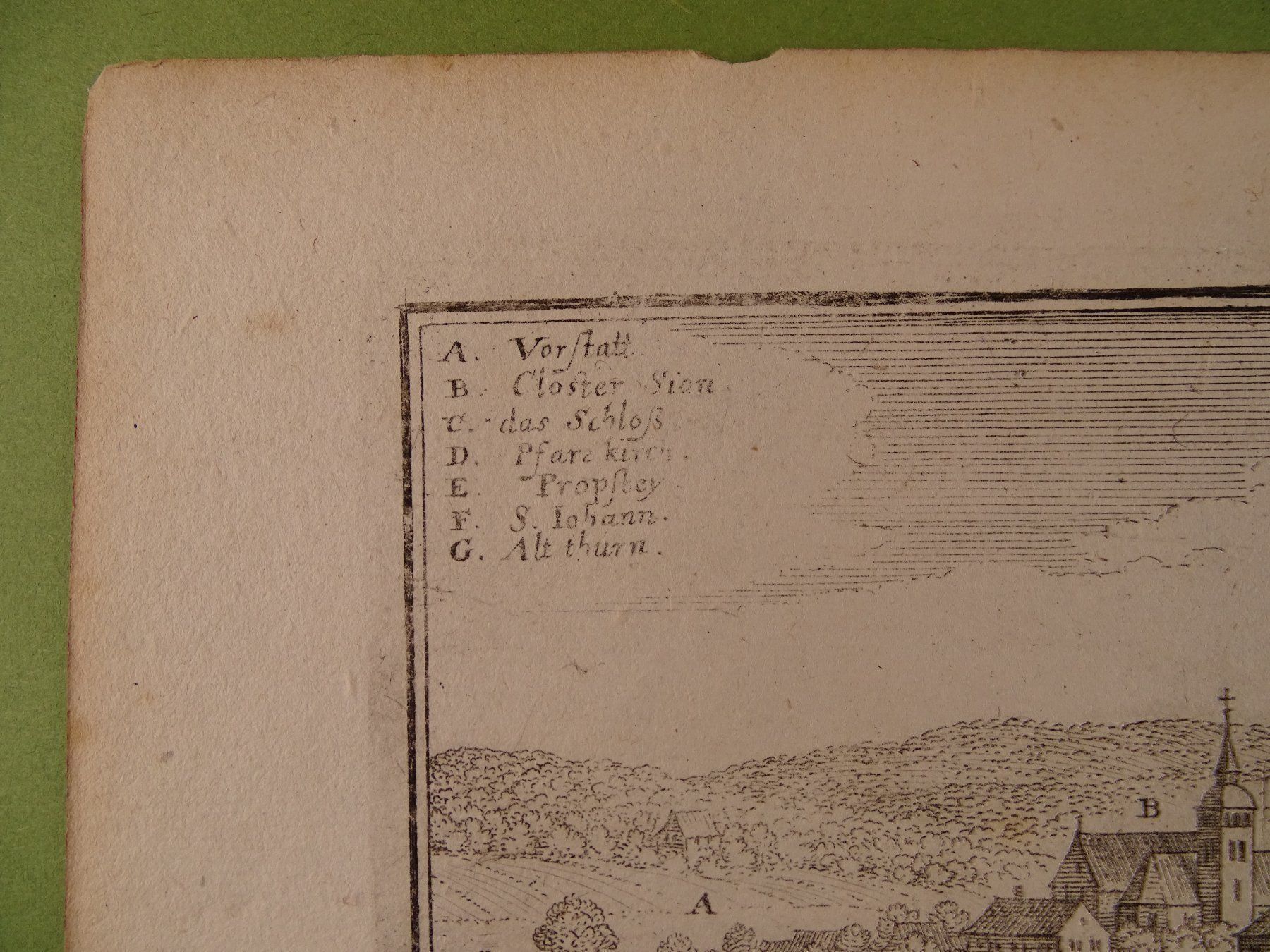 Incisioni: KLINGNAU, KUPFERSTICH 1654 – Usato da Grüningen venduto da Kartensammler 5