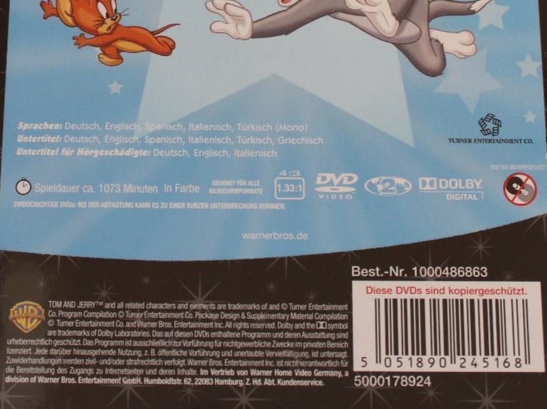 Tutti i DVDs: Tom und Jerry Classic Collection 12DVD originalverpackt – Nuovo e nell'imballaggio originale da Tübach venduto da JamesStone 3