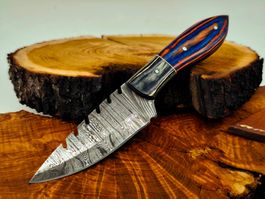 Geprüft! B Knife Faltenstahl DAMASCUS Damast Jagdmesser